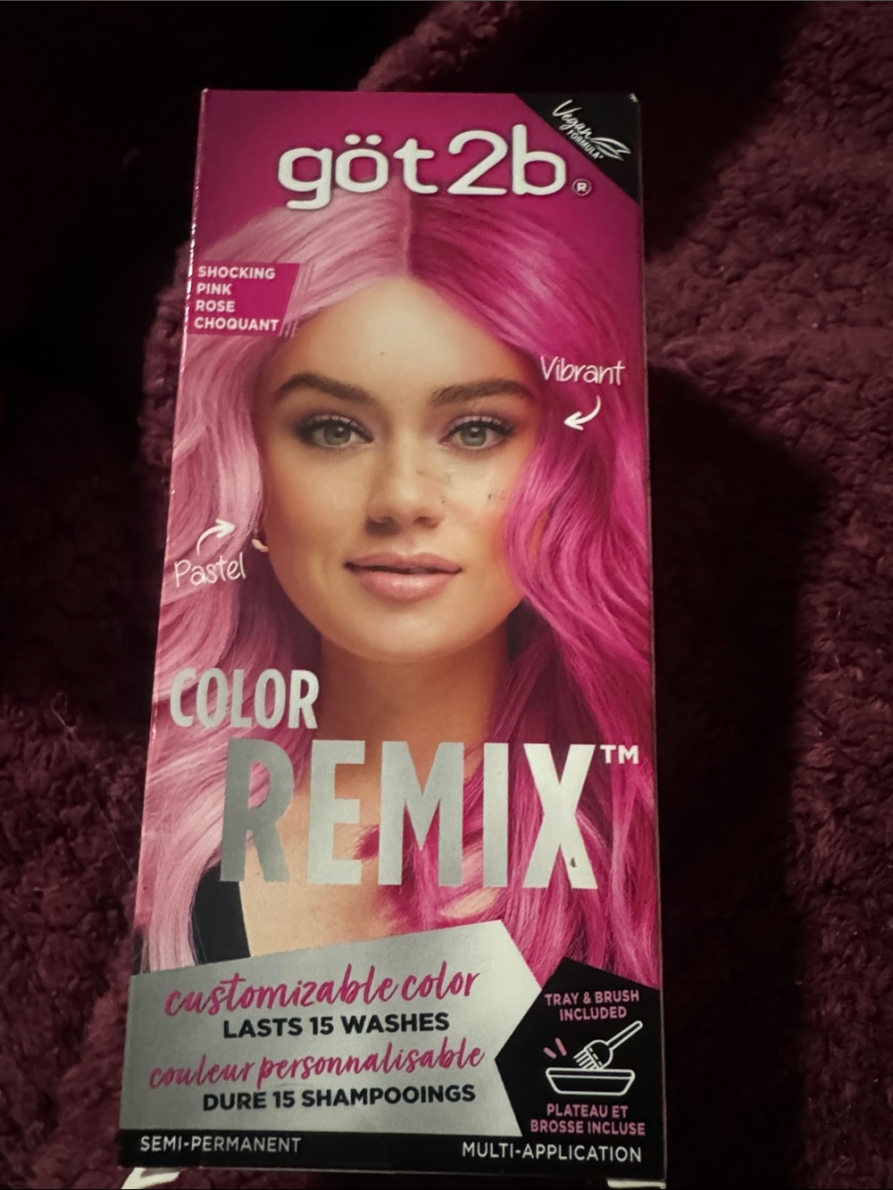 Color Remix Semi-Permanent Hair Dye - Shocking Pink